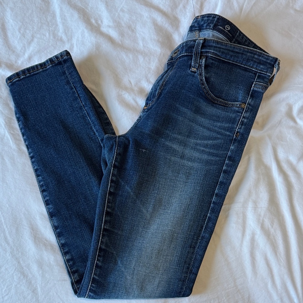 AG Adriano Goldschmied Dark Blue Skinny Jeans The Stevie Ankle
